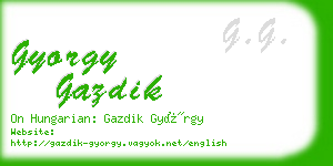 gyorgy gazdik business card